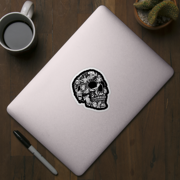 Horroween - horror skull tee by Gammaray